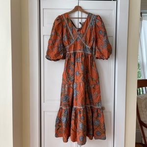 Orange Floral Dress